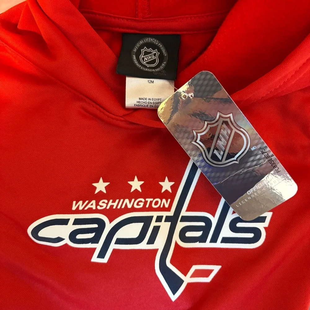 NHL Washington Capitals Red Infant Hoodie 12M NWT MSRP $30 Officially Licensed - Picture 2 of 3